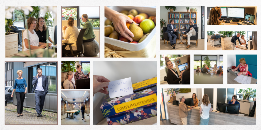 Werken bij website banner